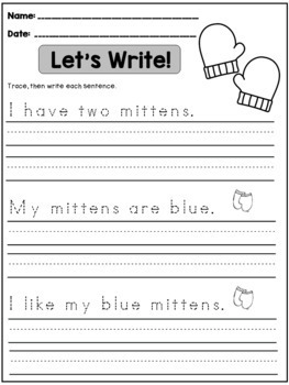 Winter Handwriting Practice (Sentences) by Dana's Wonderland | TpT