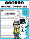 Winter Sentence Handwriting Practice | Tracing and Writing