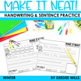 Winter Handwriting Practice Themed Handwriting and Sentences