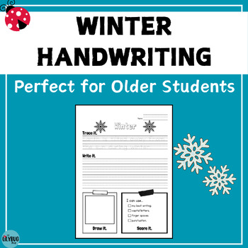 Preview of Winter Handwriting Practice for Older Students // 25 Worksheets