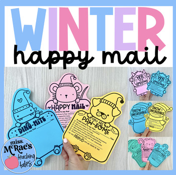 Preview of Winter Happy Mail | Positive Notes Home | Parent Communication