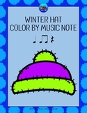 Winter Hat Color By Music Note Rhythm Coloring - Quarter Rest