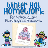Winter Hat Homework for Articulation and Phonological Processes
