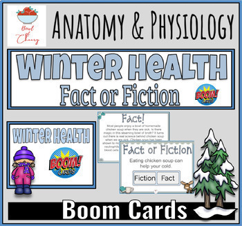 Preview of Winter Health Fact or Fiction. BOOM CARDS