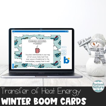 Preview of Winter Heat Transfer Boom Cards for Virtual Snow Day