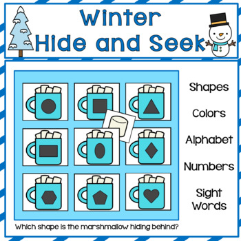 Preview of Winter Hide and Seek Game Preschool