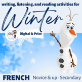 Winter Holiday Activities for French Class
