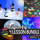 Elementary Winter Holiday Art Lesson Bundle