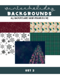 Winter/Holiday Backgrounds for Google Slides and PowerPoint Set 2