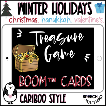 Preview of Winter Boom Cards™ Treasure Game | Winter Valentine's Day Christmas Game