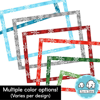 Clip Art: Winter Holiday Border Set - Borders for Personal and