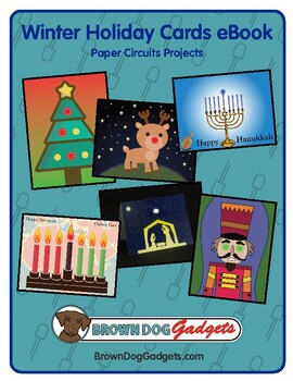 Preview of Winter Holiday Cards Paper Circuits eBook