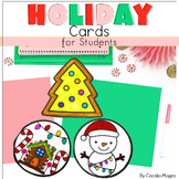 Winter Holiday Cards for Kids to Write and Color