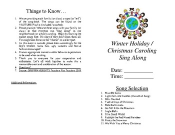 Preview of Winter Holiday Christmas Caroling Songbook 2019