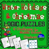 Winter Holiday & Christmas Fun- Nine Logic Puzzles for Middle School