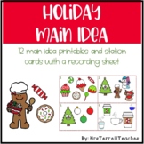 Winter Holiday Christmas Main Idea Reading Kindergarten 1st Grade