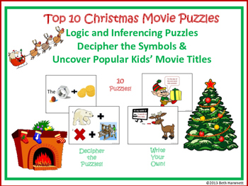 Preview of Winter Holiday Christmas Movies Puzzles