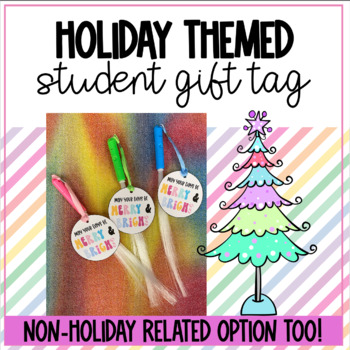 Preview of Winter Holiday/Christmas Student Gift Tag Idea