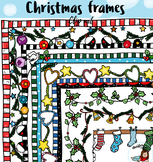 Winter Holiday Clipart- Christmas Frames