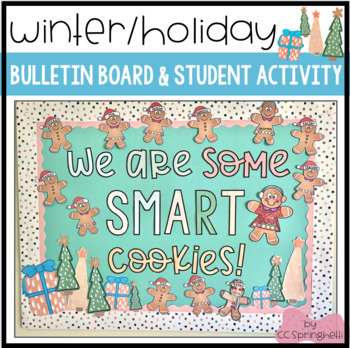 Preview of Winter Holiday December Bulletin Board Kit | Gingerbread Craft Activity