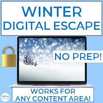 Preview of Winter Holiday Digital Escape Room Activity for Middle or High School