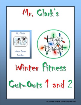 Preview of Winter Holiday Fitness Cut-Outs 1 and 2