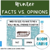 Winter & Holiday Identifying Facts Versus Opinions Boom Cards