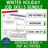 Winter Holiday Job Skills Bundle | Google Slide and PDF ac