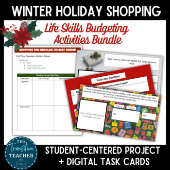 Preview of Winter Holiday Life Skills and Functional Math Activities Bundle