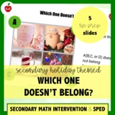 Winter Holiday Math Activity Grades 6-12 | Which One Doesn