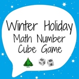 Winter Holiday Math Number Cube Game - Snowflakes