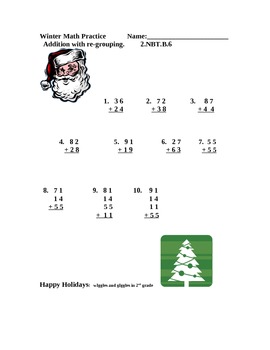 Preview of Winter Holiday Math Practice