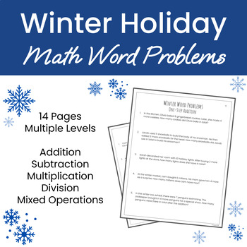 Preview of Winter Holiday Math Word Problems