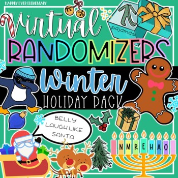 Preview of Winter Holiday Party Games - Virtual Randomizer Videos | Distance Learning Tools