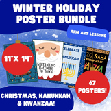 Winter Holiday Poster Bundle - December Bulletin Board - 1