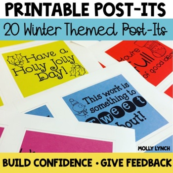 Printable Post-It Notes {Winter Holiday Edition}