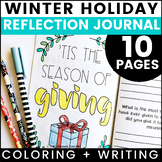 Winter Holiday Journal Writing & Coloring Activity: Christ