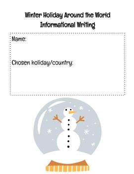 Preview of Winter Holiday Research Packet - Informational Writing
