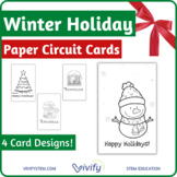 Winter Holiday STEM Paper Circuit Cards