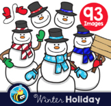Winter Holiday - Snowman (Clipart)