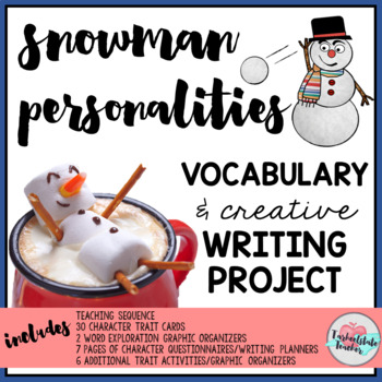 Preview of Winter | Holiday | Snowman Writing and Vocabulary Activities Project