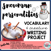 Winter Holiday Snowman Writing and Vocabulary Activities Project