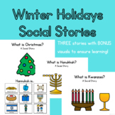 Winter Holiday Social Stories with BONUS mini-visuals!