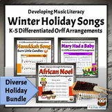 Winter Holiday Songs and Orff Music Activities BUNDLE - Cl