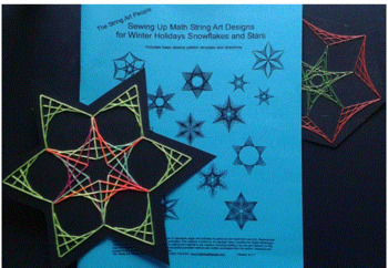 Preview of Winter Holiday String Art Designs based on a hexagonal star