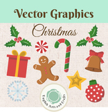 Winter Holiday Theme Christmas Vector Graphics Cliparts fo