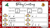 Winter Holiday Themed Distance Learning Drag and Drop Musi