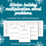 Winter Holiday Two Step Multiplication Word Problems