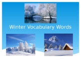 Winter Holiday Vocabulary Words PowerPoint