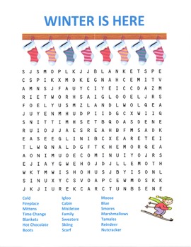 Preview of Winter Holiday Word Search